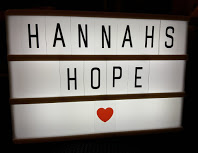 A lightbox with Hannah's Hope written on it.