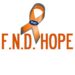 The FND Hope logo showing 'FND Hope' in orange letters with an orange awareness ribbon above the 'D' of FND. It is to illustrate 'What Is FND?'