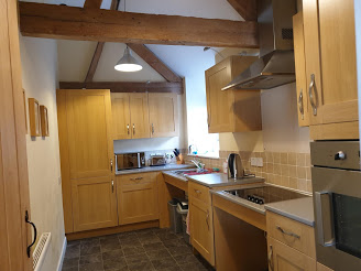 The wheelchair accessible kitchen, Barnes cottage, Ellwood Cottages.