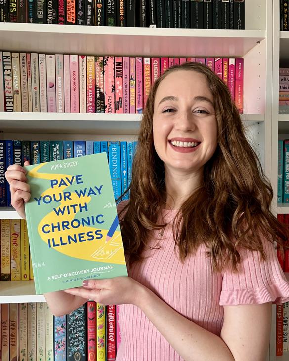 Pippa Stacey and her book: Pave your way with Chronic Illness. An example of one of the books your could buy a disabled person as a gift idea for Christmas.